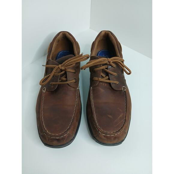 Florsheim Men’s Bayside STEEL TOE Work Shoes Sz 8 D Leather FS2326 - Picture 1 of 5